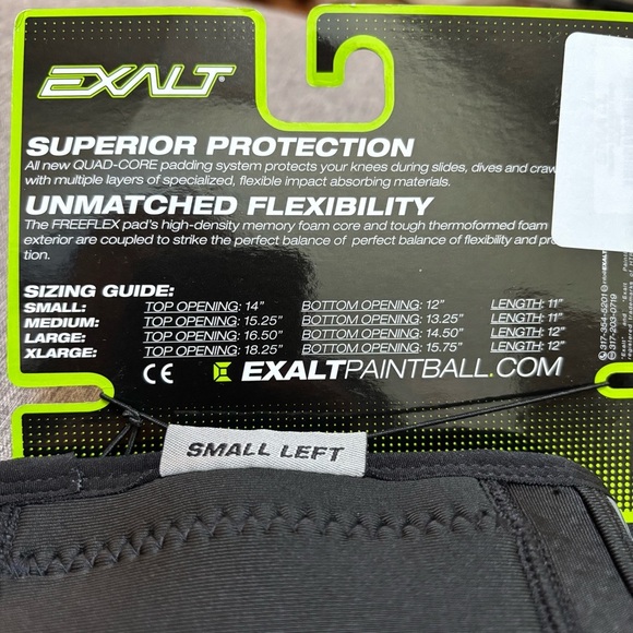 Exalt Paintball FreeFlex Knee Pads – Black – Small - Picture 7 of 7